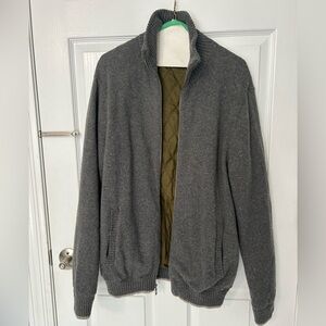 Gap Men’s Gray Sweater Zip Up Jacket Size Large